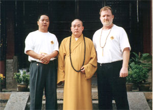 Allan with Master Feng and Abbot Shi Yangxin